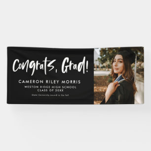 Modern graduation congratulations photo banner