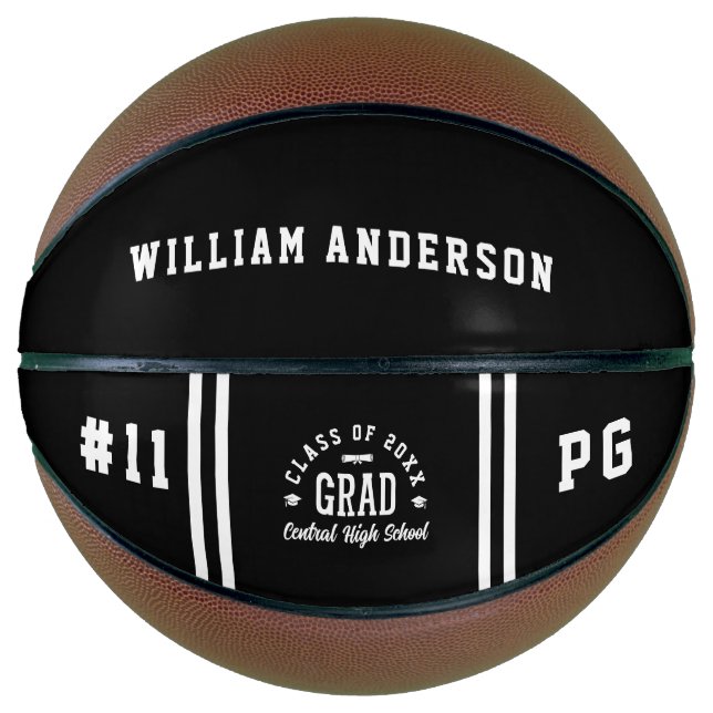 Modern Graduation Cool Photo Collage Team Sport Basketball (Front)