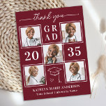 Modern Graduation Custom 6 Photo Collage Thank You Postcard<br><div class="desc">Introducing our exquisite personalised graduation thank you cards, the perfect way to express your gratitude and appreciation in style. Designed for the modern graduate, these cards feature a sleek and elegant layout adorned with a chic photo collage option, allowing you to showcase up to six of your favourite senior year...</div>
