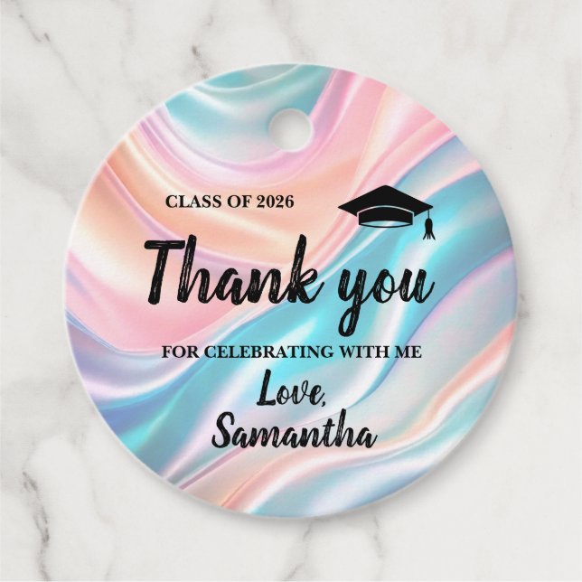 Modern  Graduation  Favour Tags (Front)