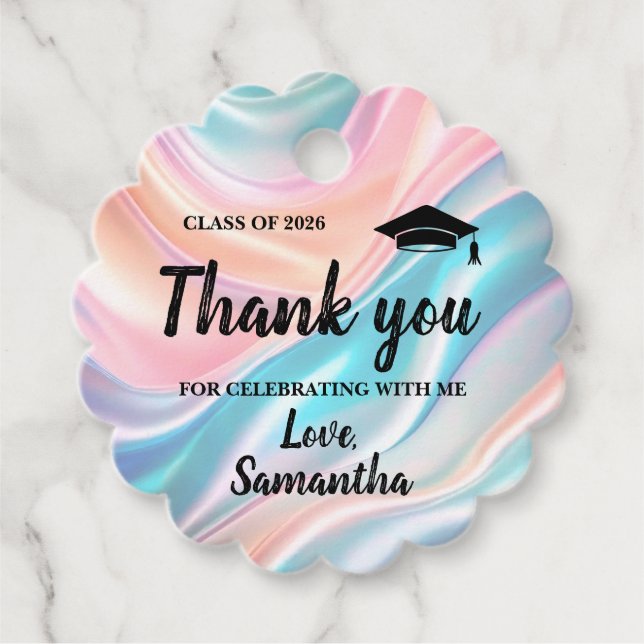 Modern  Graduation  Favour Tags (Front)
