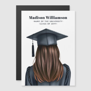 Modern Graduation Female Graduate Magnetic Card