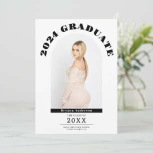 Modern Graduation Graduate Photo Announcement 