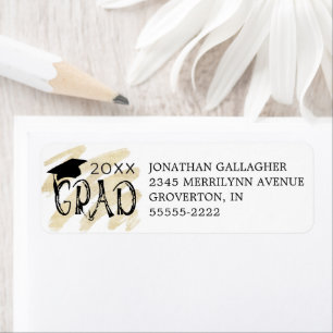 Modern Graduation Hand Lettered GRAD Custom Colour