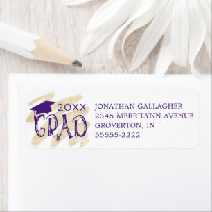 Modern Graduation Hand Lettered GRAD Custom Colour