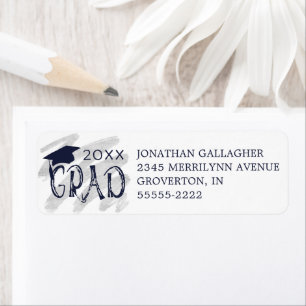Modern Graduation Hand Lettered GRAD Custom Colour