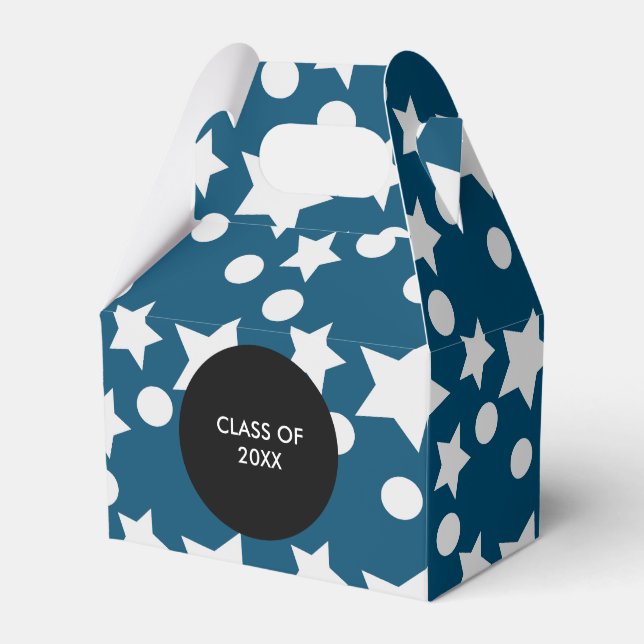Modern Graduation Huge Star and Dots 2020 Grad Favour Box (Front Side)