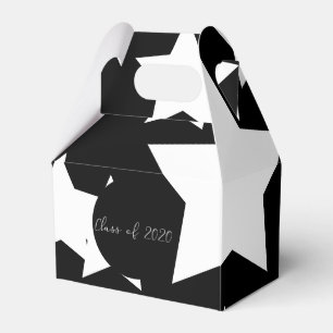 Modern Graduation Huge Star Black White 2020 Grad Favour Box