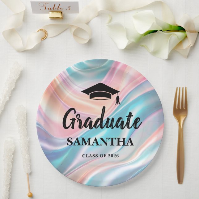 Modern  Graduation  Paper Plate (Wedding)