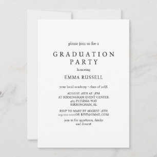 Modern Graduation Party Invitation