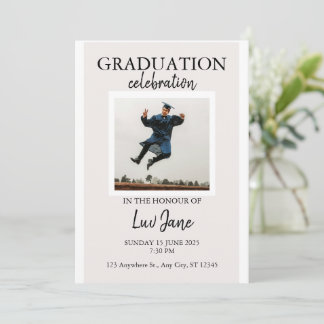 Modern Graduation Party Invitation with Photo