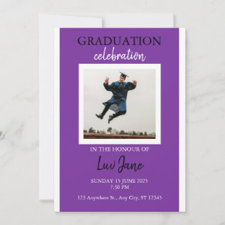 Modern Graduation Party Invitation with Photo