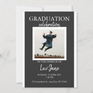 Modern Graduation Party Invitation with Photo