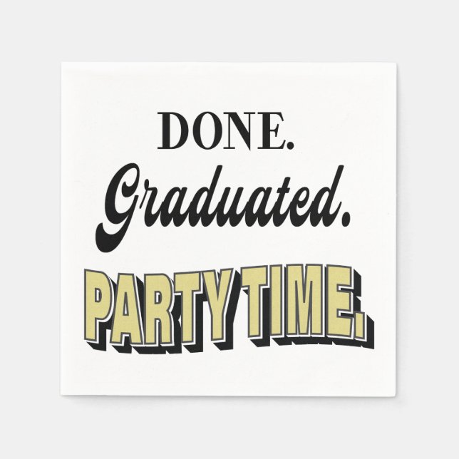 Modern Graduation Party Napkin (Front)