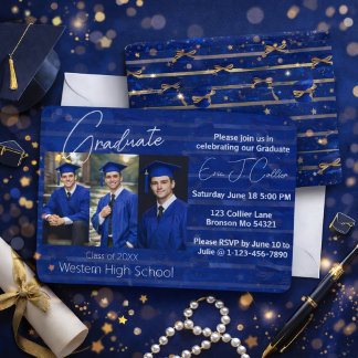 Modern Graduation Party Photo Display Announcement
