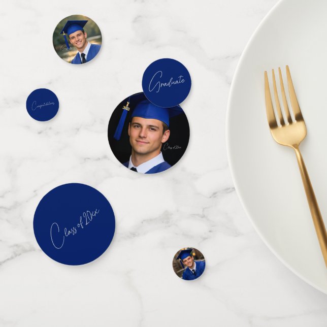 Modern Graduation Party Photo Display Confetti (Group)
