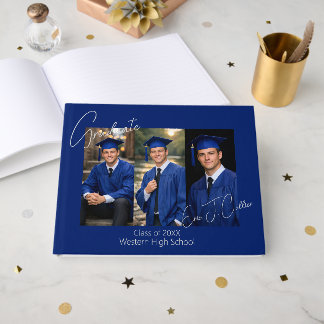 Modern Graduation Party Photo Display Guest Book