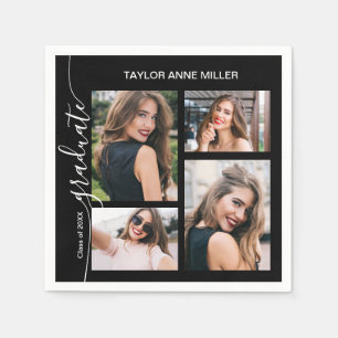 Modern Graduation Party Photo Napkin
