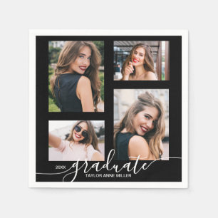 Modern Graduation Party Photo Napkin