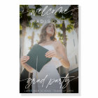 Modern Graduation Party Photo Welcome 