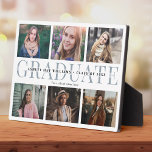 Modern Graduation Photo Collage Chic Keepsake Plaque<br><div class="desc">Elegant and modern graduation keepsake, this custom name, school, and class of... photo collage design makes a beautiful display for your favourite pictures of your special day. Great gift for your graduate, parents, grandparents, or any other loving family member who is proud of the new grad! This is the pretty...</div>
