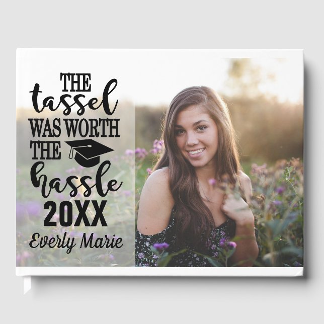 Modern Graduation Photo Guest Book (Front)