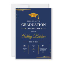 Modern Graduation Photo Invitation