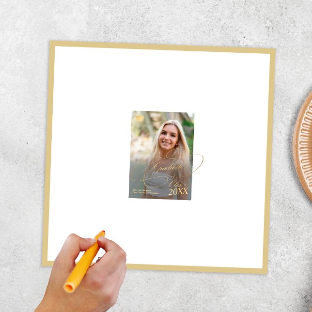 Modern graduation photo signature autograph poster (Creator Uploaded)