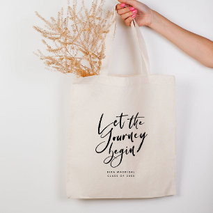 Modern Graduation Script Calligraphy Congrats Grad Tote Bag