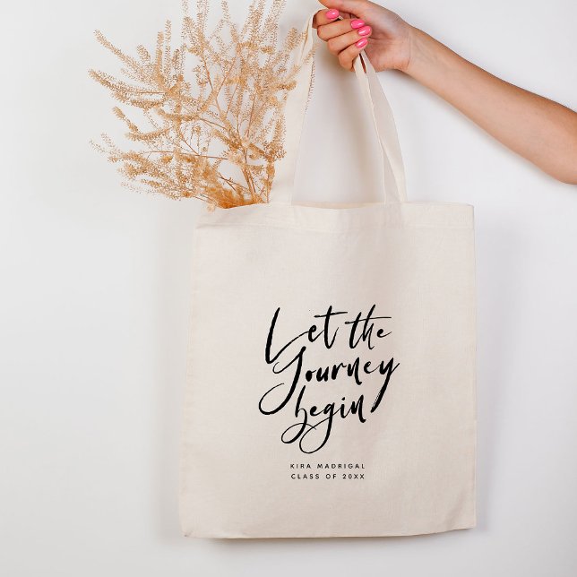 Modern Graduation Script Calligraphy Congrats Grad Tote Bag (Creator Uploaded)