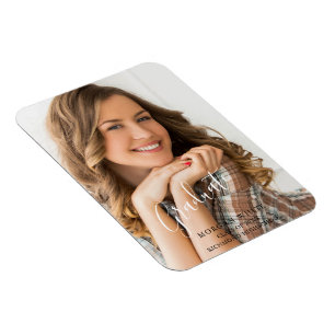  Modern  Graduation Script Photo Magnet