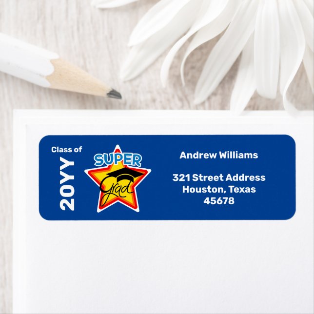 Modern Graduation Super Grad Logo-Editable Text (Insitu)