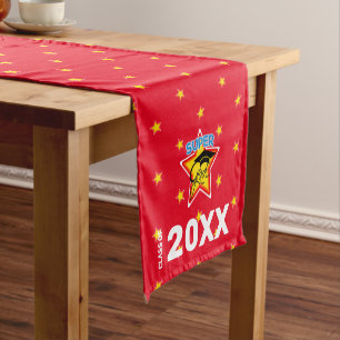 Modern Graduation Super Grad Logo Table Runner