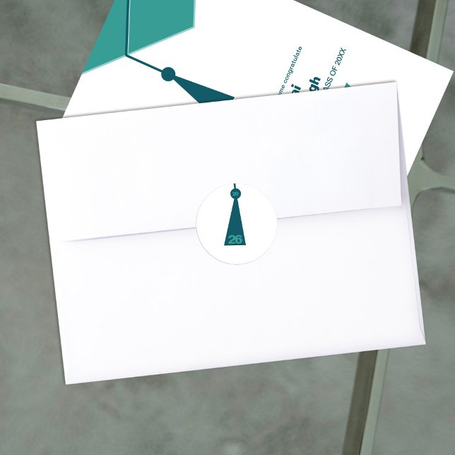 Modern Graduation Tassel Envelope Seal Sticker (Creator Uploaded)