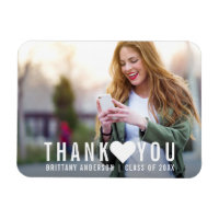 Modern Graduation Thank You Heart