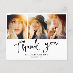 Modern Graduation Thank You  Postcard