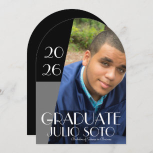 Modern Graduation Typography 2026 Photo Invitation