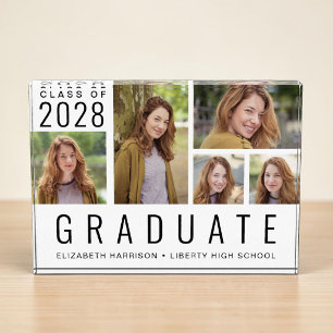 Modern Graduation White Photo Block