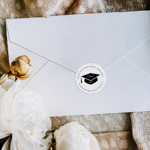 Modern Graduation Year Envelope Seal Label Sticker