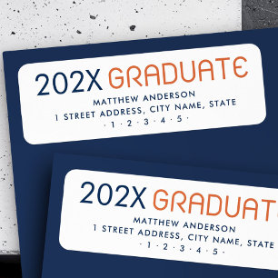 Modern graduation year graduate return address