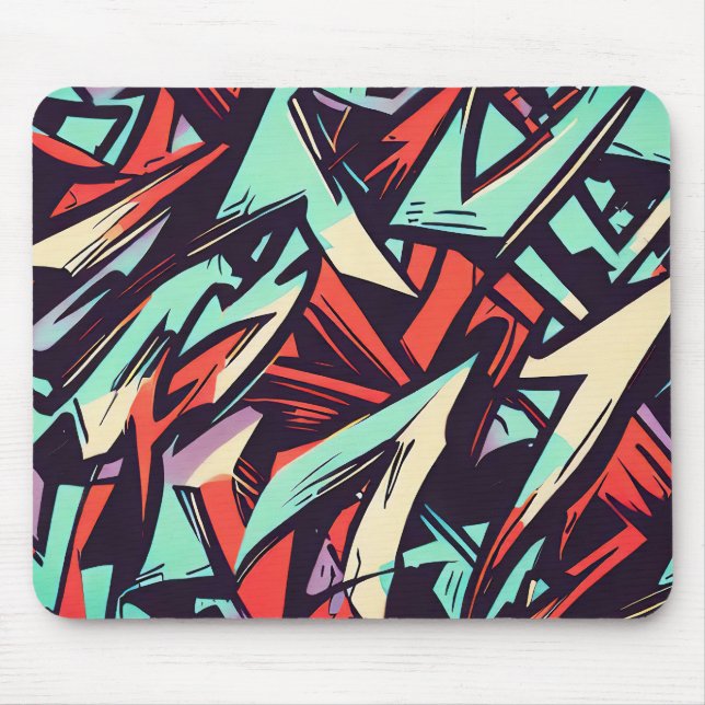Modern Graffiti Mouse Mat (Front)