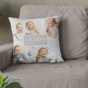 Modern gramps 4 Photo Gray Cushion