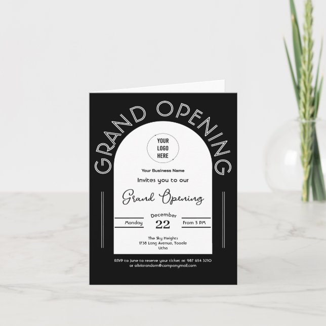 Modern Grand Opening business Invitation (Front)