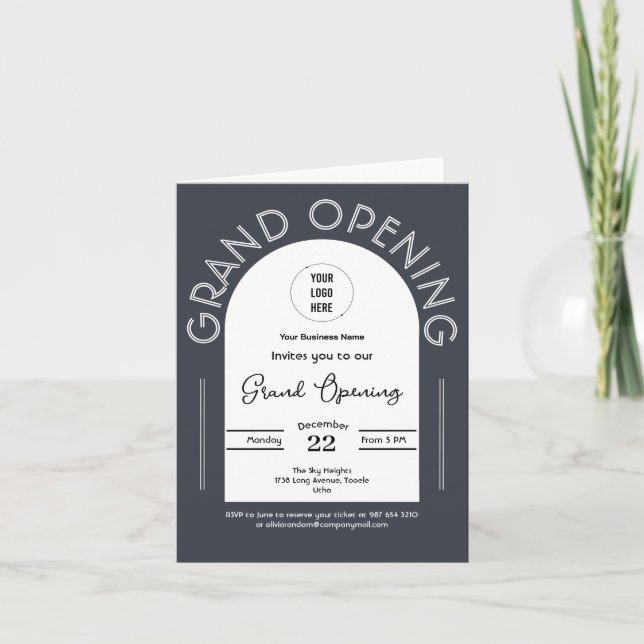 Modern Grand Opening business Invitation (Front)
