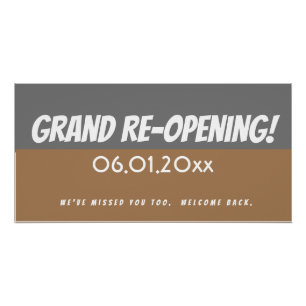 Modern Grand Reopening Business Sign