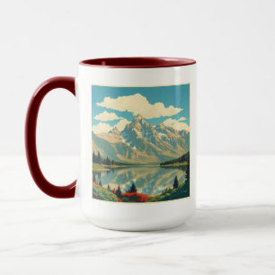 Modern Grand Teton Alpine Zen Personalized Mug