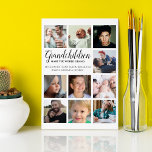 Modern | Grandchildren | Photo Collage Plaque<br><div class="desc">Unique grandkids 10 photo collage plaque makes the perfect gift for any grandparent,  featuring text that reads 'GRANDCHILDREN MAKE THE WORLD GRAND' followed by their names. All font styles,  sizes and colour can be changed by clicking on the customise further link after personalising.</div>