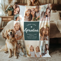 Modern Grandma Earth Tone Family Photo Collage