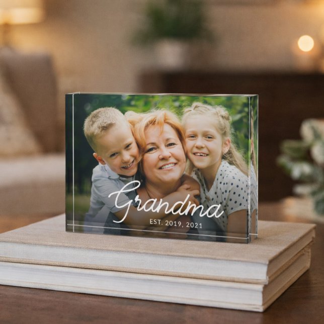 Modern Grandma Established Script Photo Block (Creator Uploaded)