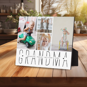 Modern Grandma Photo Collage Plaque